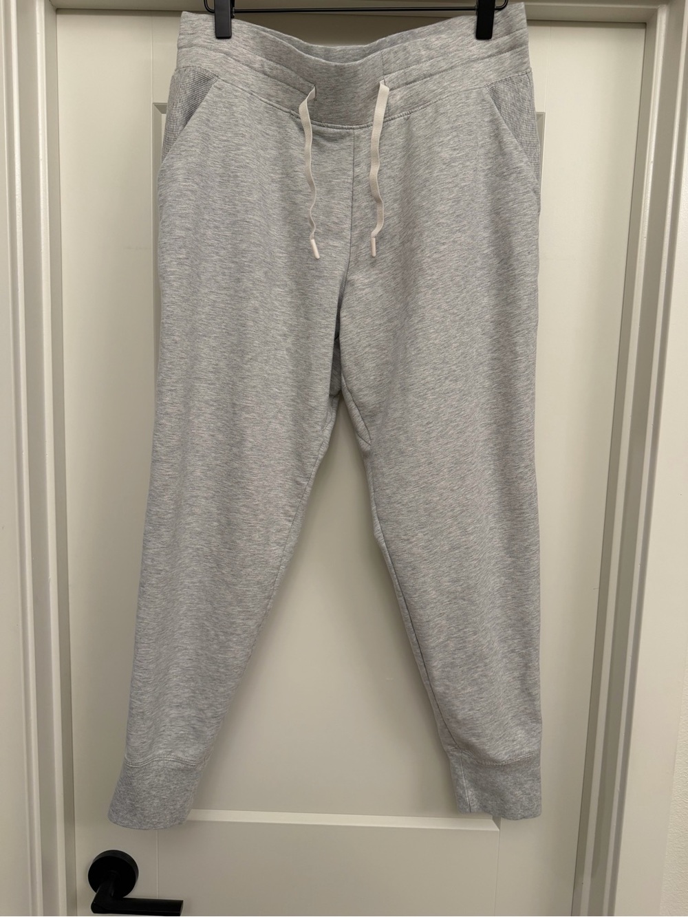 Women’s Light Gray Jogger Sweatpants with Drawstring Waist
